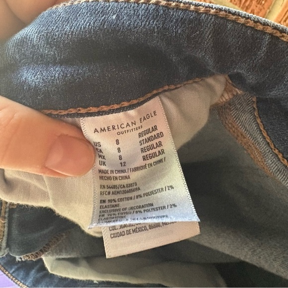 American Eagle “Jegging” Dark Wash High Waisted Skinny Jean Size 8 - Picture 7 of 7
